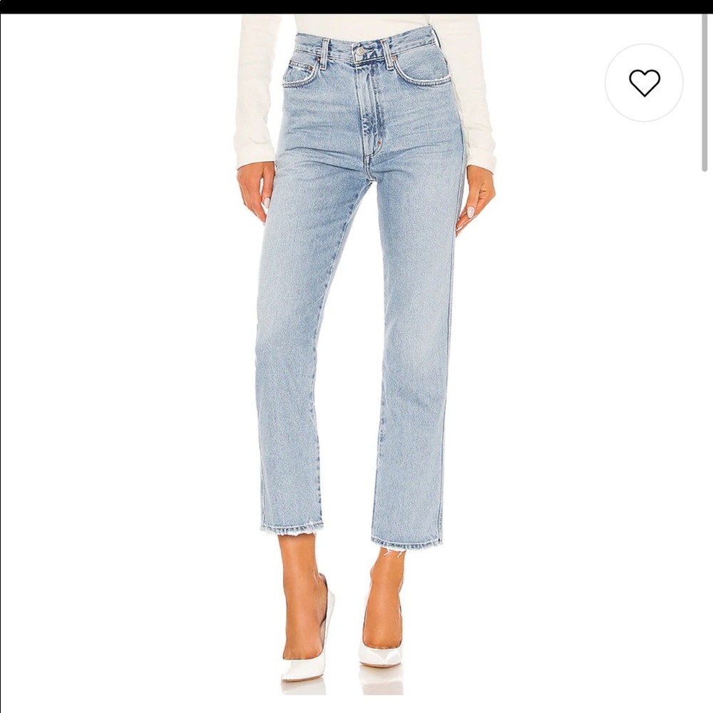 AGOLDE pinch waist high rise kick in riptide 26
